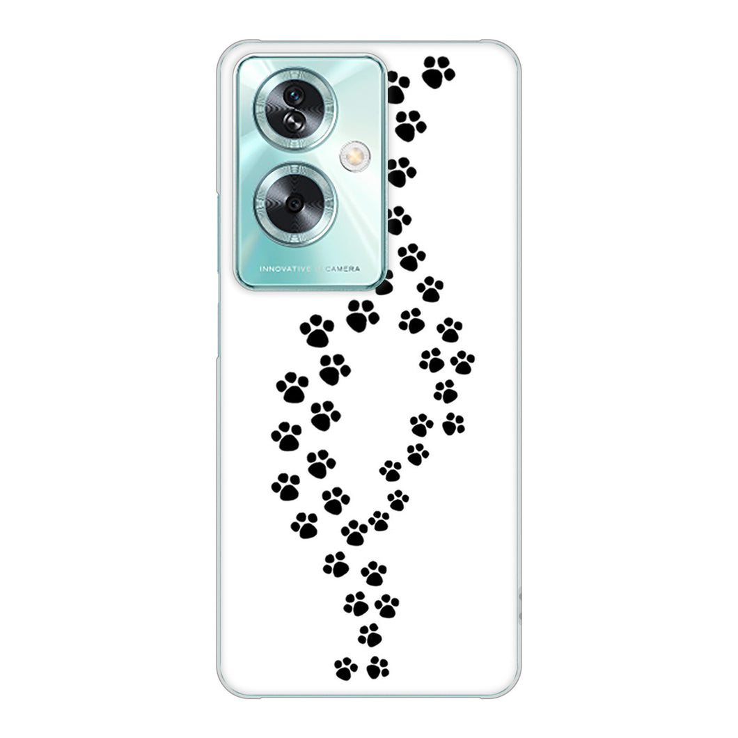 OPPO A79 5G 高画質仕上げ 背面印刷 ハードケース 【066 あしあと】