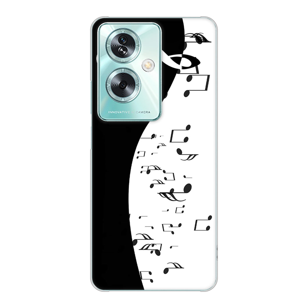OPPO A79 5G 高画質仕上げ 背面印刷 ハードケース音符