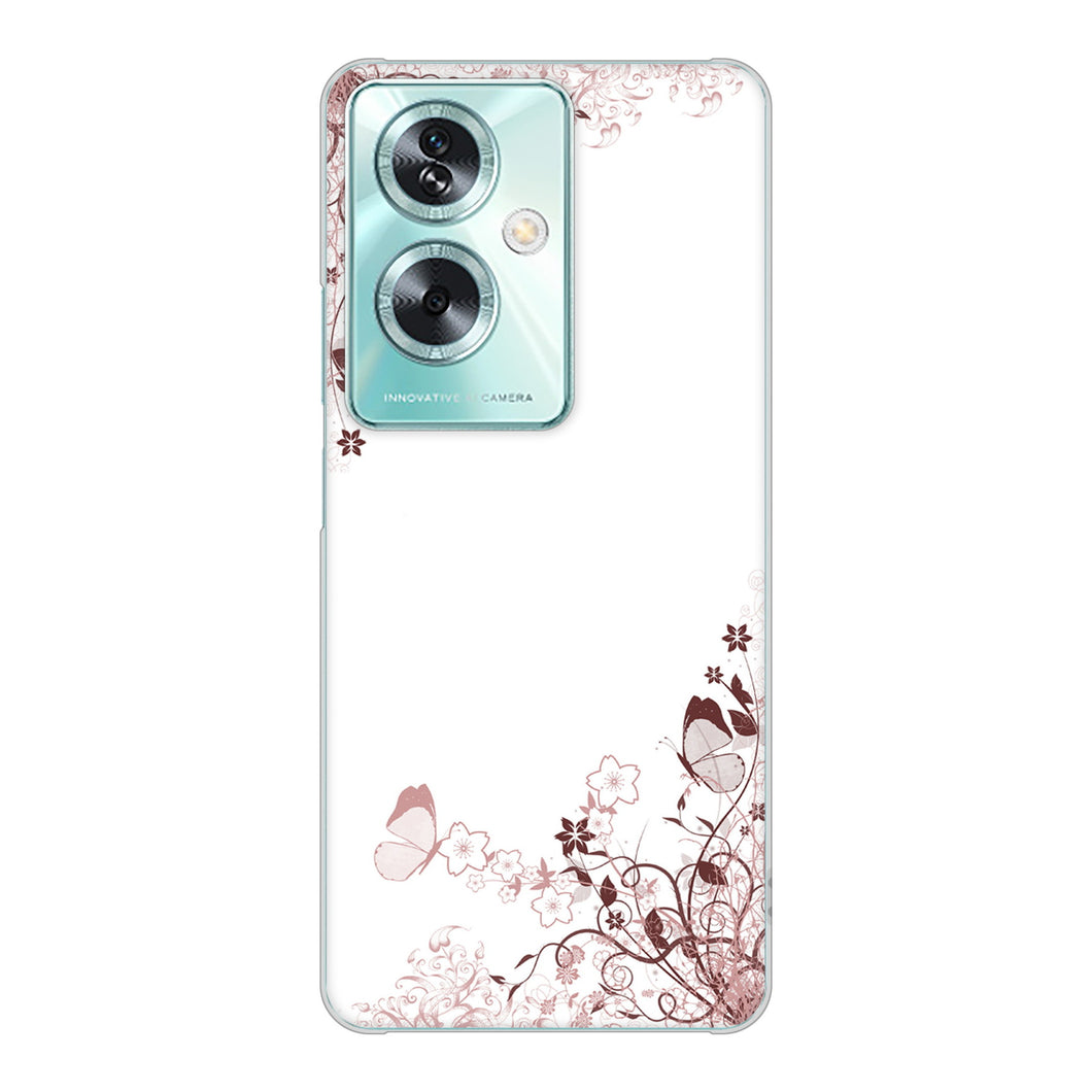OPPO A79 5G 高画質仕上げ 背面印刷 ハードケースバタフライ