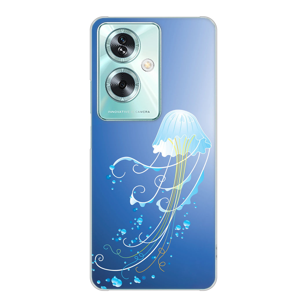 OPPO A79 5G 高画質仕上げ 背面印刷 ハードケース 【362 ジェリーフィシュ】