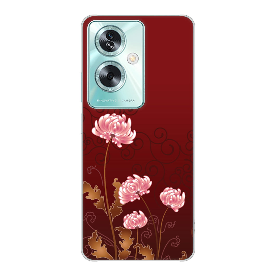 OPPO A79 5G 高画質仕上げ 背面印刷 ハードケース 【375 優美な菊】