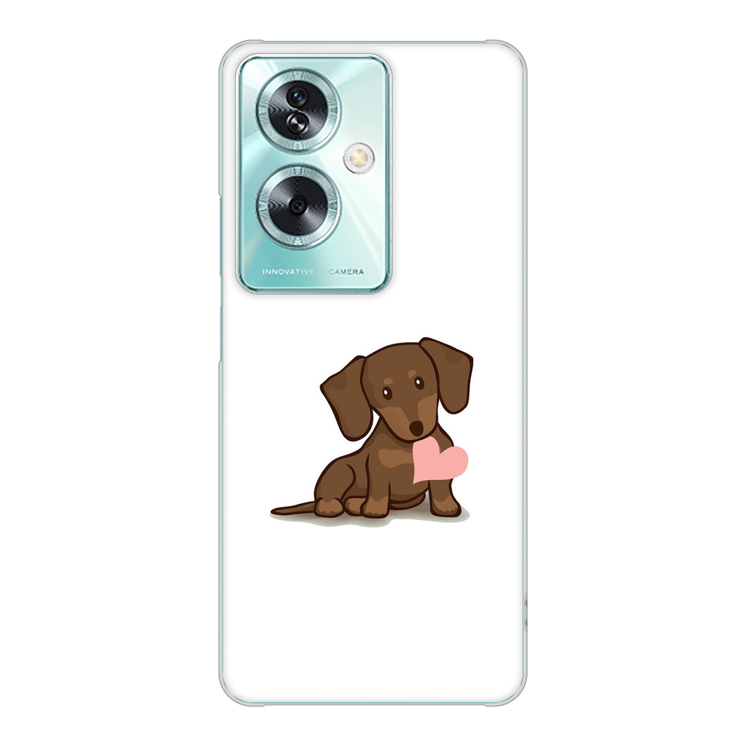 OPPO A79 5G 高画質仕上げ 背面印刷 ハードケース 【394 I love ダックス】
