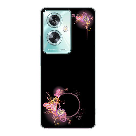 OPPO A79 5G 高画質仕上げ 背面印刷 ハードケース 【437 華のフレーム】