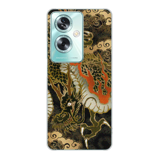 OPPO A79 5G 高画質仕上げ 背面印刷 ハードケース 【558 いかずちを纏う龍】