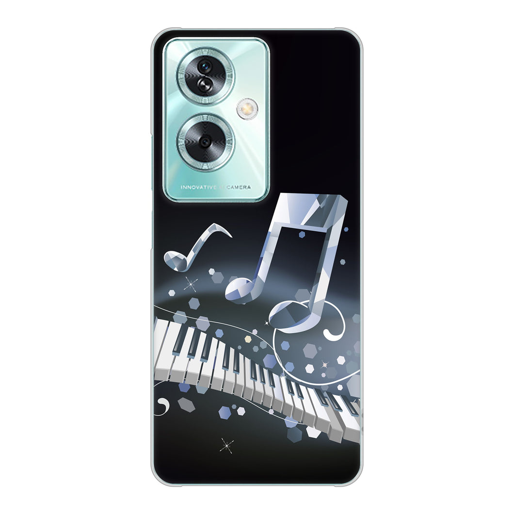 OPPO A79 5G 高画質仕上げ 背面印刷 ハードケース音符