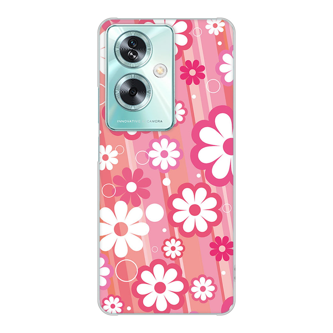 OPPO A79 5G 高画質仕上げ 背面印刷 ハードケース 【751 マーガレット(ピンク系)】