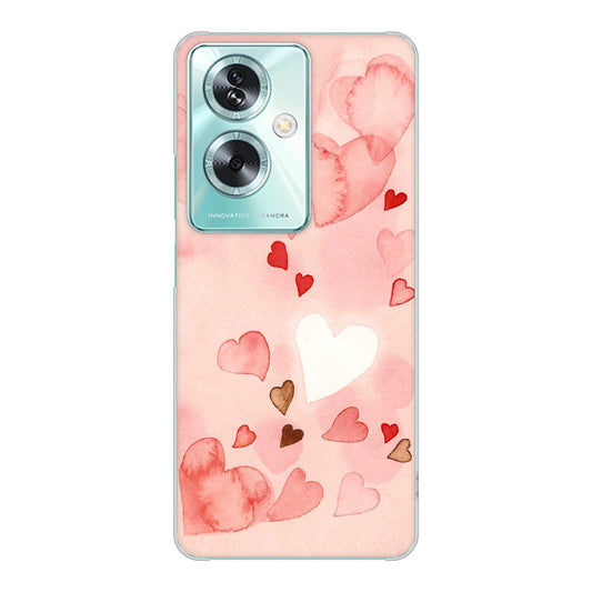 OPPO A79 5G 高画質仕上げ 背面印刷 ハードケース 【1125 ハートの和紙】