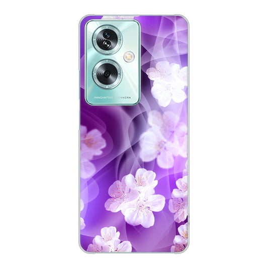 OPPO A79 5G 高画質仕上げ 背面印刷 ハードケース 【1211 桜とパープルの風】