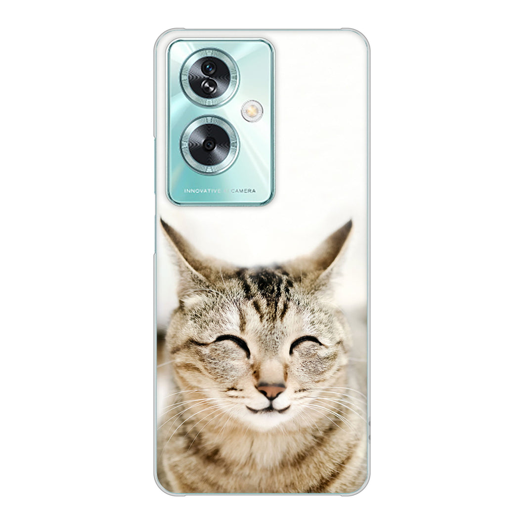 OPPO A79 5G 高画質仕上げ 背面印刷 ハードケース 【VA801 笑福ねこ】