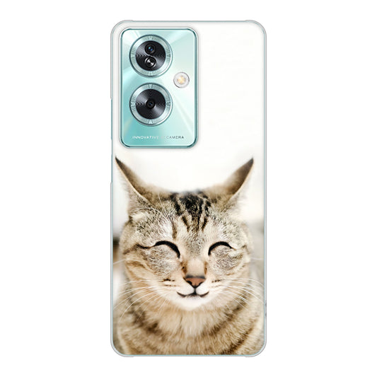 OPPO A79 5G 高画質仕上げ 背面印刷 ハードケース 【VA801 笑福ねこ】