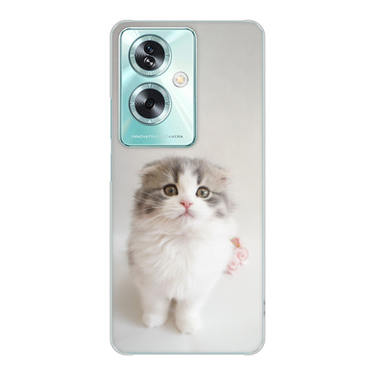 OPPO A79 5G 高画質仕上げ 背面印刷 ハードケース 【VA803 まっていますネコ】