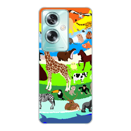 OPPO A79 5G 高画質仕上げ 背面印刷 ハードケース 【YJ201 アニマルプラネット】