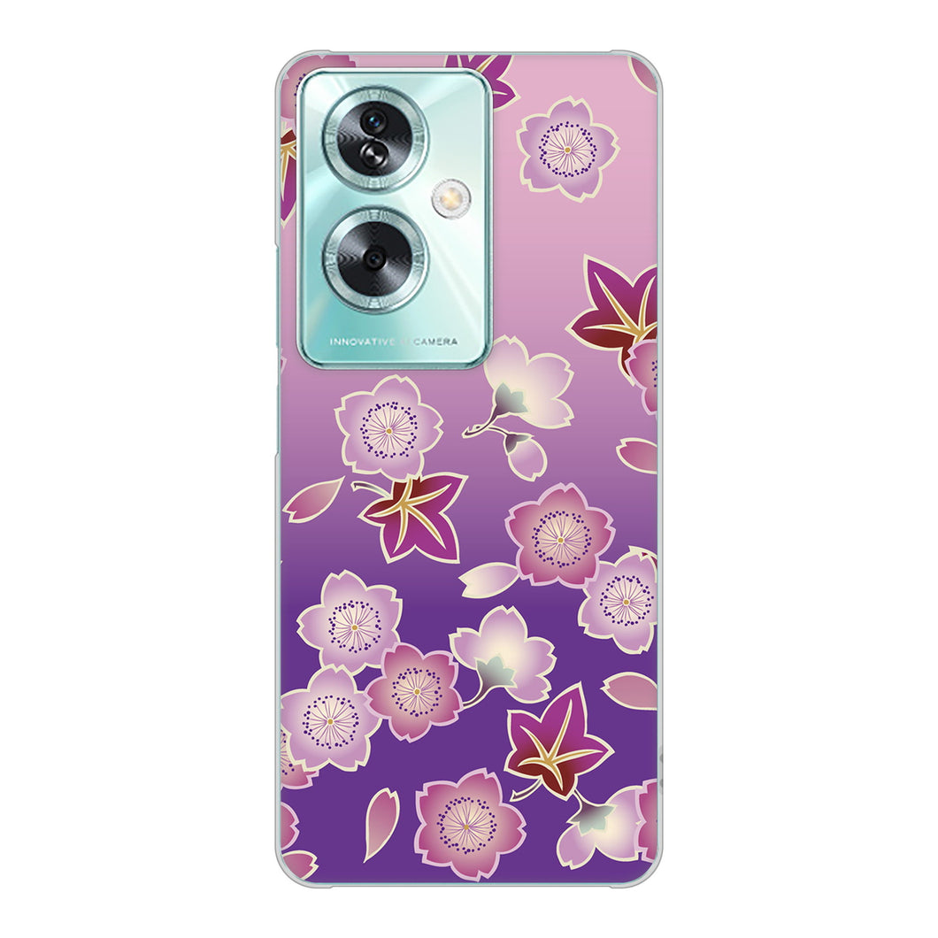 OPPO A79 5G 高画質仕上げ 背面印刷 ハードケース和花柄
