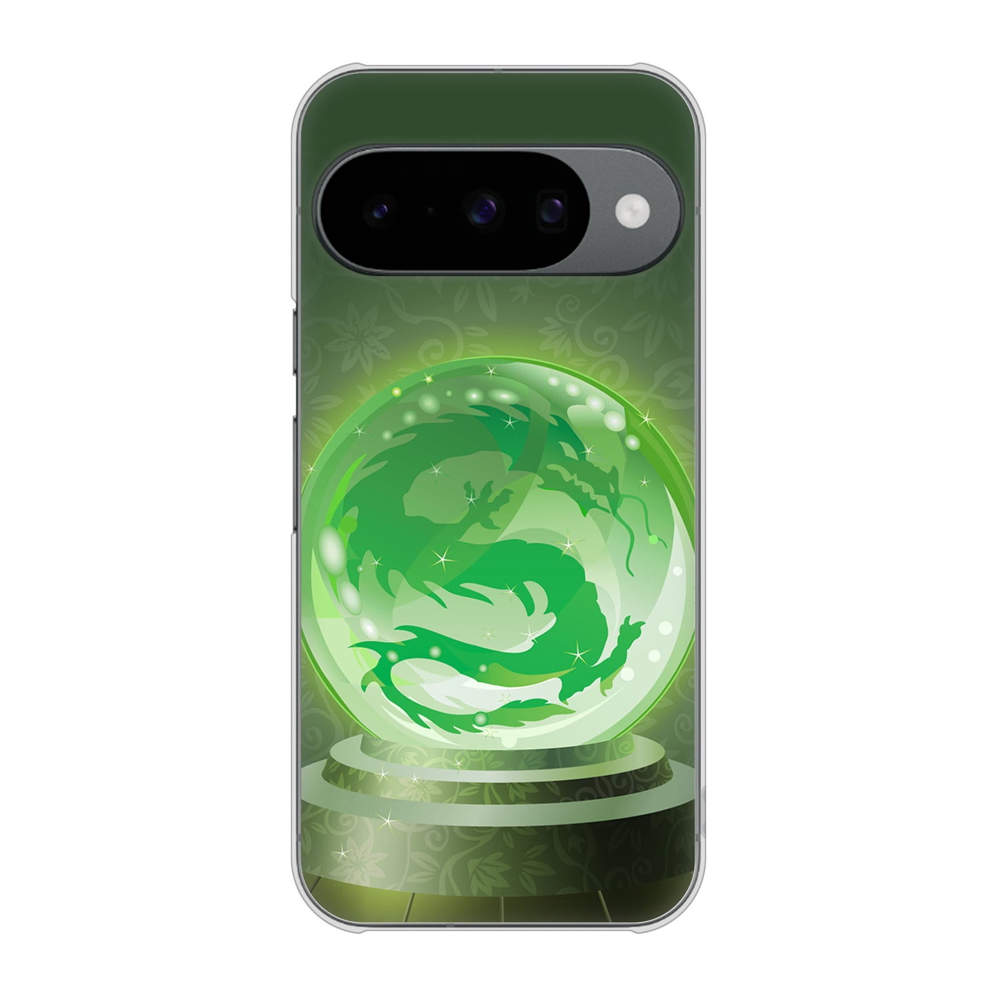 Google Pixel 10 高画質仕上げ 背面印刷 ハードケース 【439 水晶に浮かぶ龍】