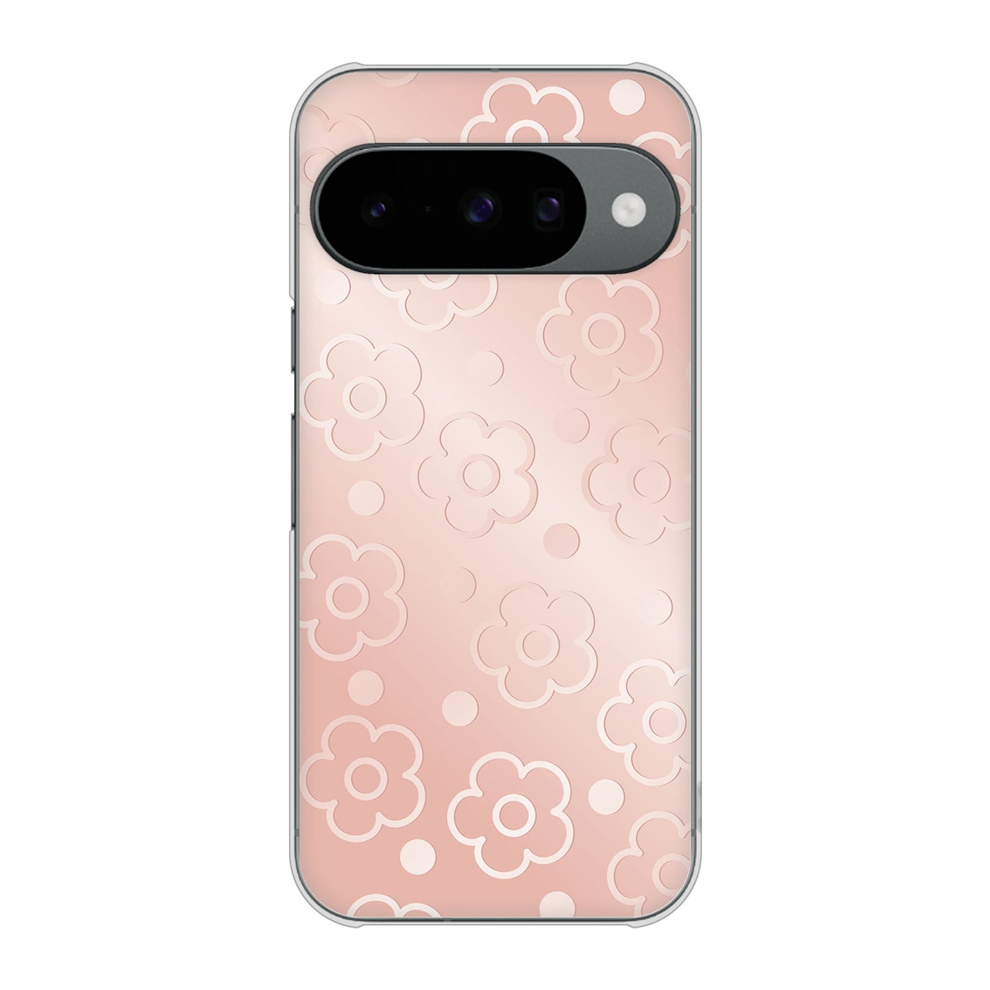 Google Pixel 10 Pro 高画質仕上げ 背面印刷 ハードケースエンボス風デイジーシンプル