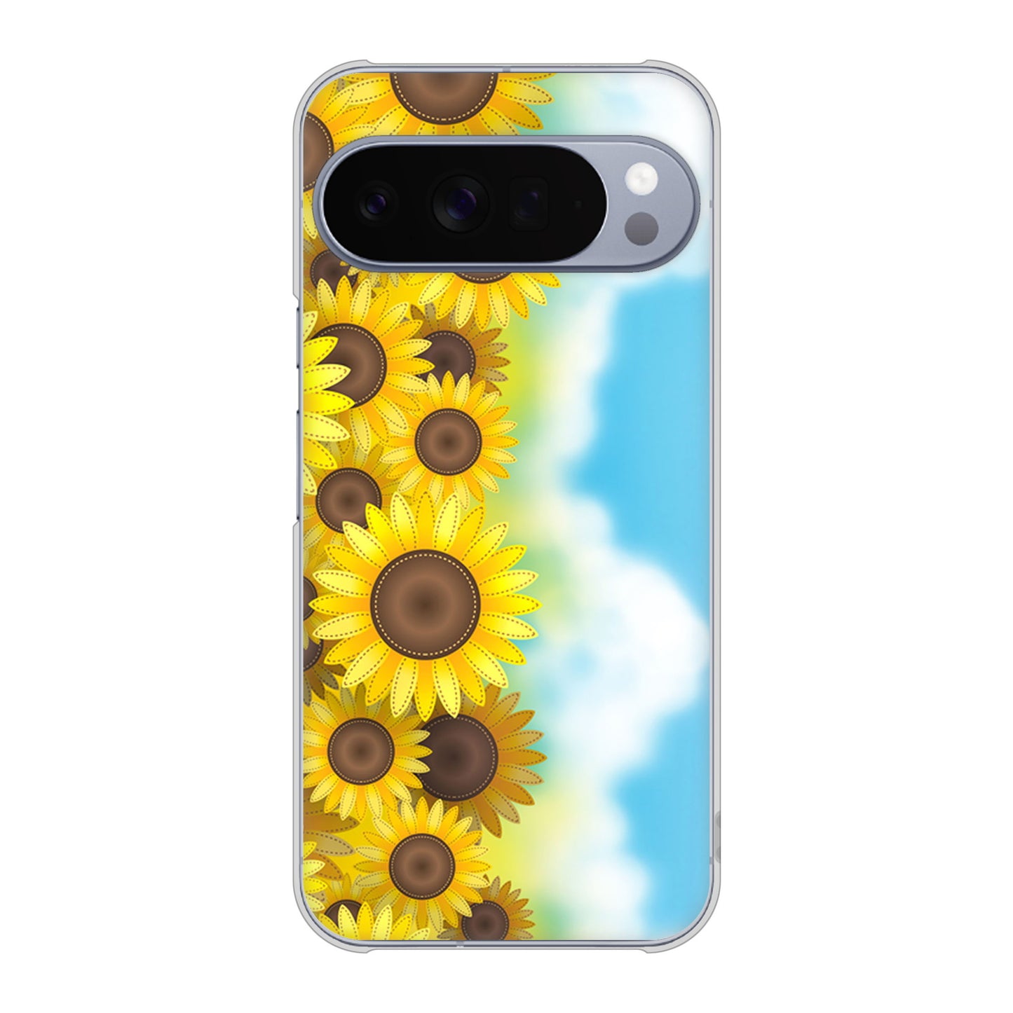 Google Pixel 10 Pro XL 高画質仕上げ 背面印刷 ハードケース 【148 ひまわり畑】