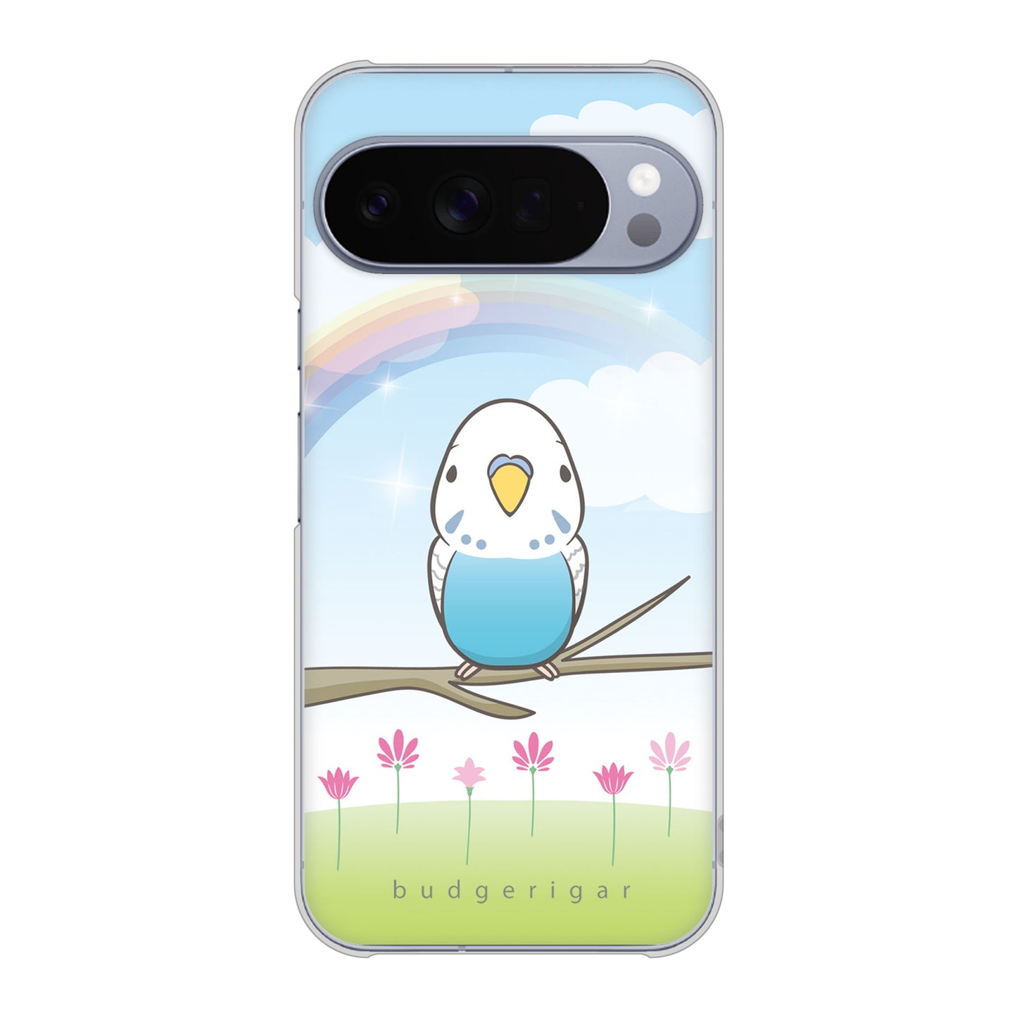 Google Pixel 10 Pro XL 高画質仕上げ 背面印刷 ハードケースセキセイインコ