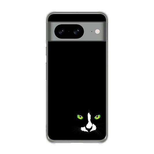 Google Pixel 8 高画質仕上げ 背面印刷 ハードケース 【398 黒ネコ】