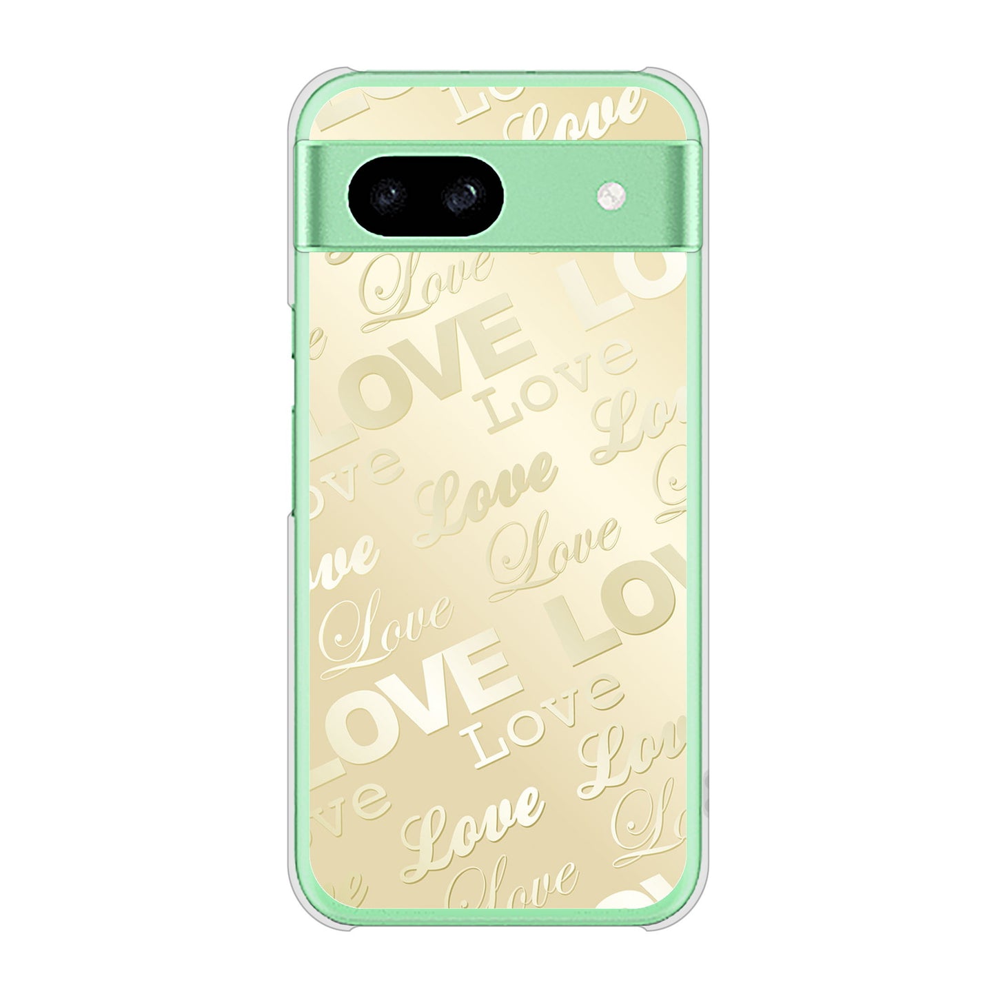 Google Pixel 8a 高画質仕上げ 背面印刷 ハードケースエンボス風LOVEリンク