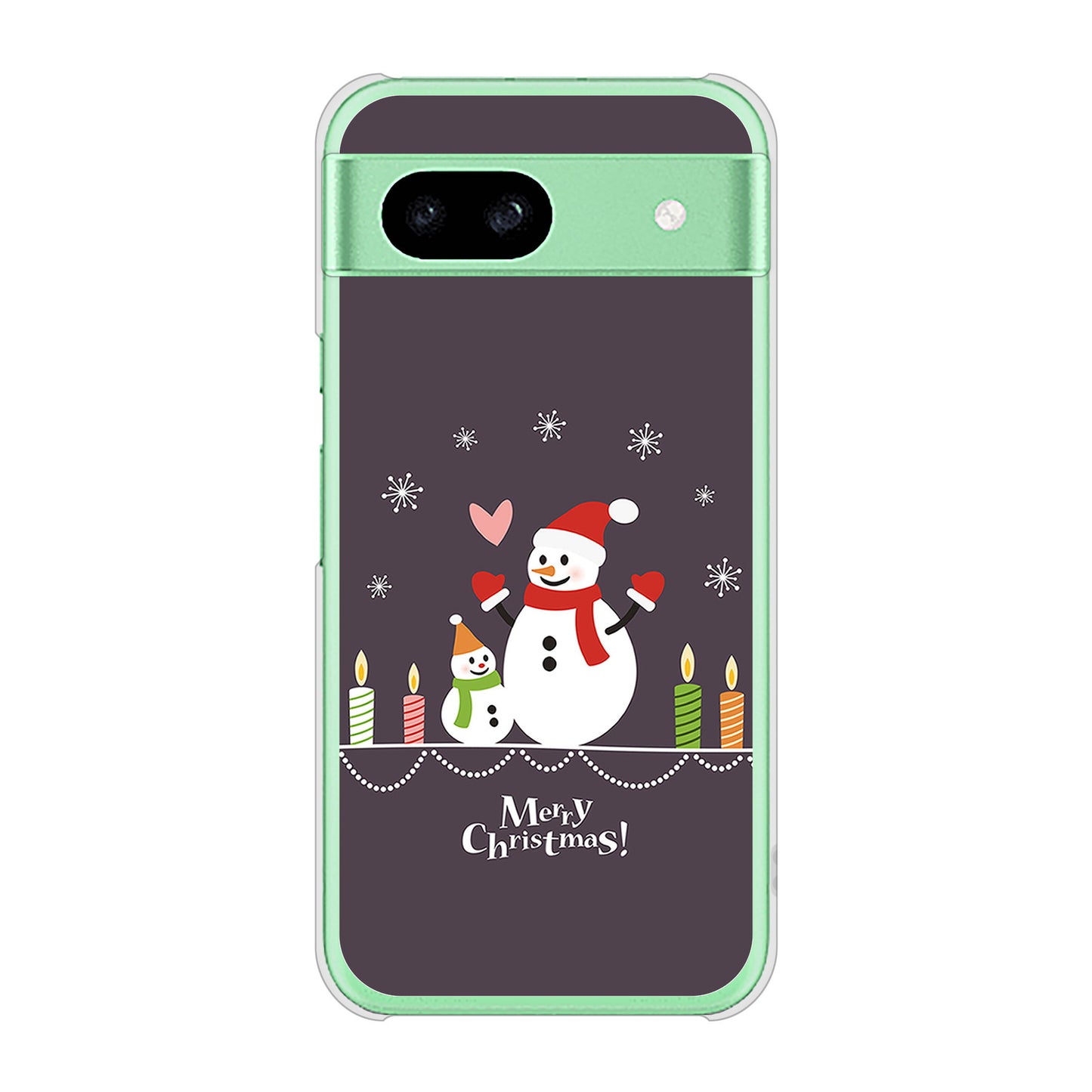 Google Pixel 8a 高画質仕上げ 背面印刷 ハードケースクリスマス