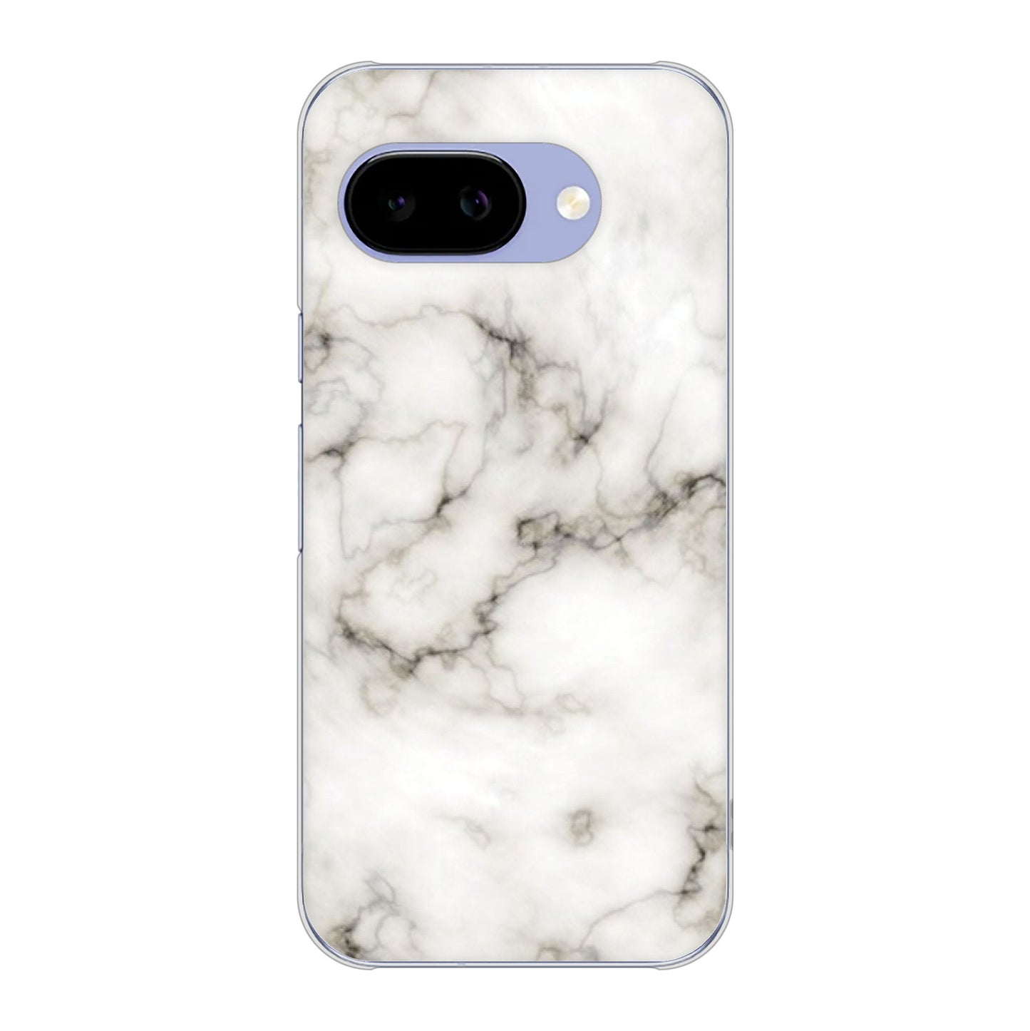 Google Pixel 9a 高画質仕上げ 背面印刷 ハードケース大理石BK