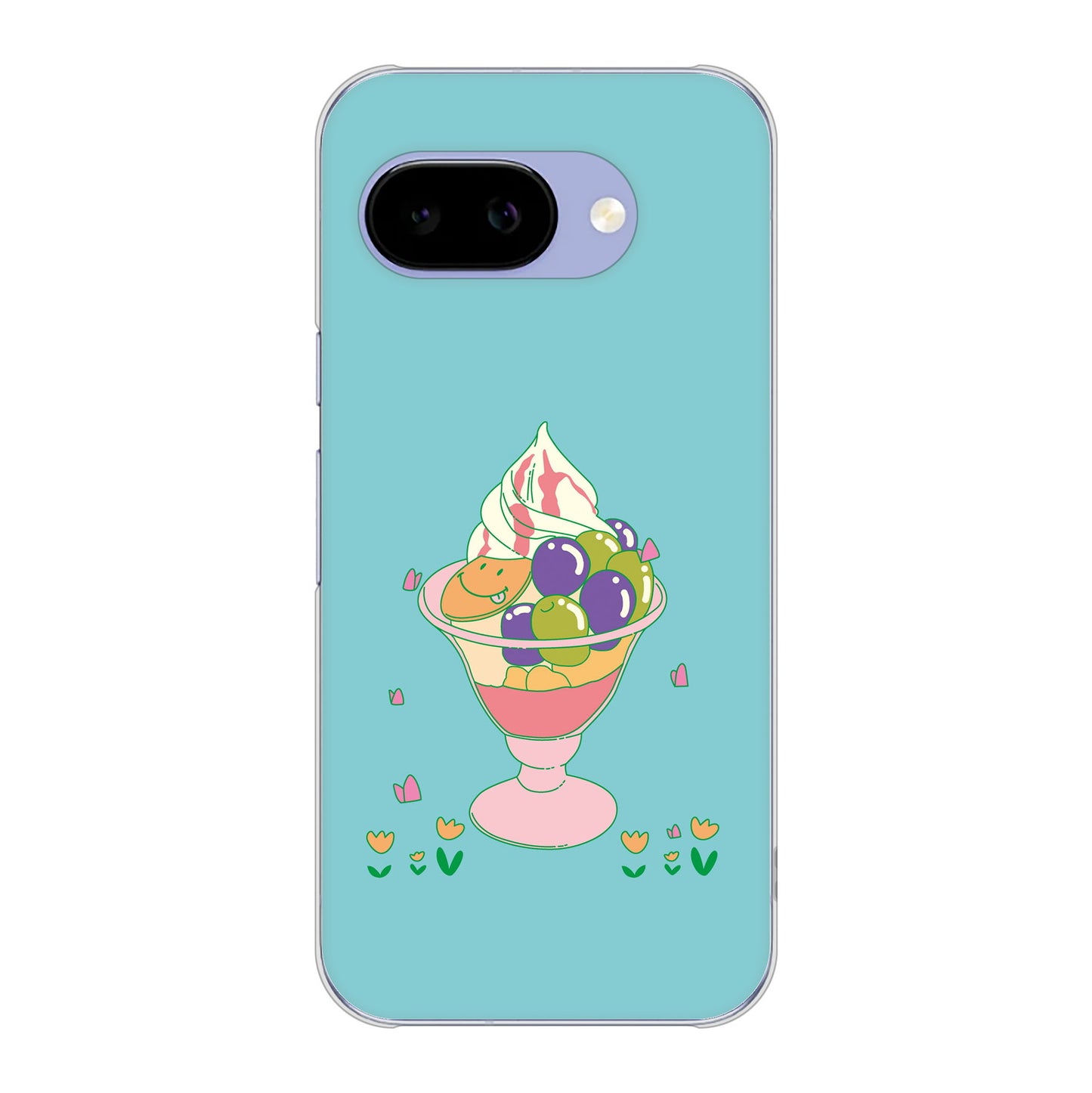 Google Pixel 9a 高画質仕上げ 背面印刷 ハードケーススイーツイラスト