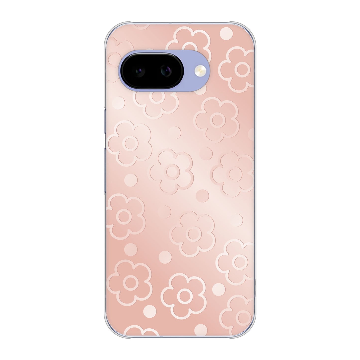 Google Pixel 9a 高画質仕上げ 背面印刷 ハードケースエンボス風デイジーシンプル