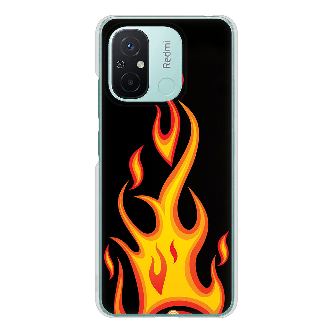Xiaomi Redmi 12C 高画質仕上げ 背面印刷 ハードケース 【010 ファイヤー】