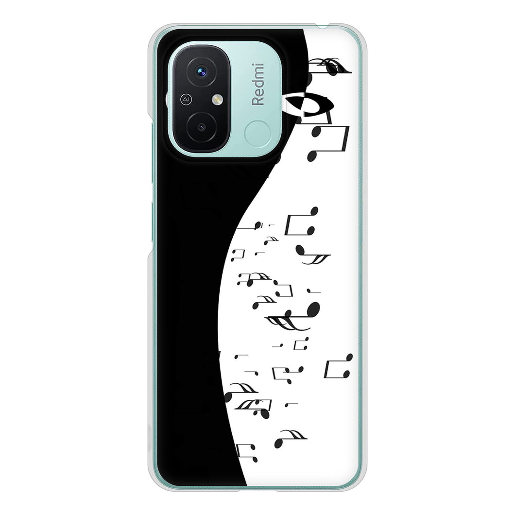 Xiaomi Redmi 12C 高画質仕上げ 背面印刷 ハードケース音符
