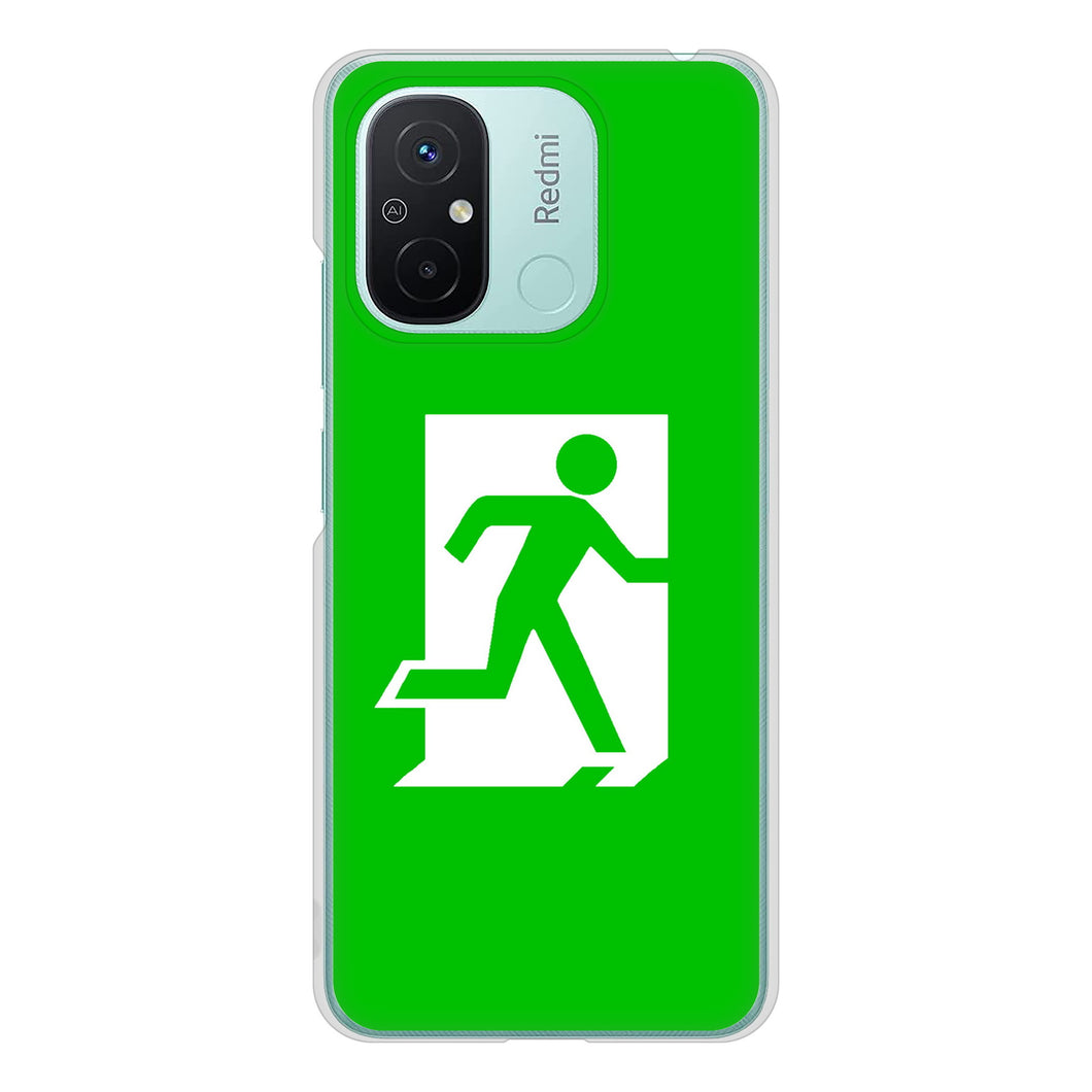 Xiaomi Redmi 12C 高画質仕上げ 背面印刷 ハードケース 【163 非常口】