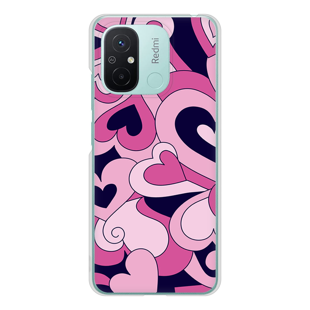 Xiaomi Redmi 12C 高画質仕上げ 背面印刷 ハードケースプリティハート