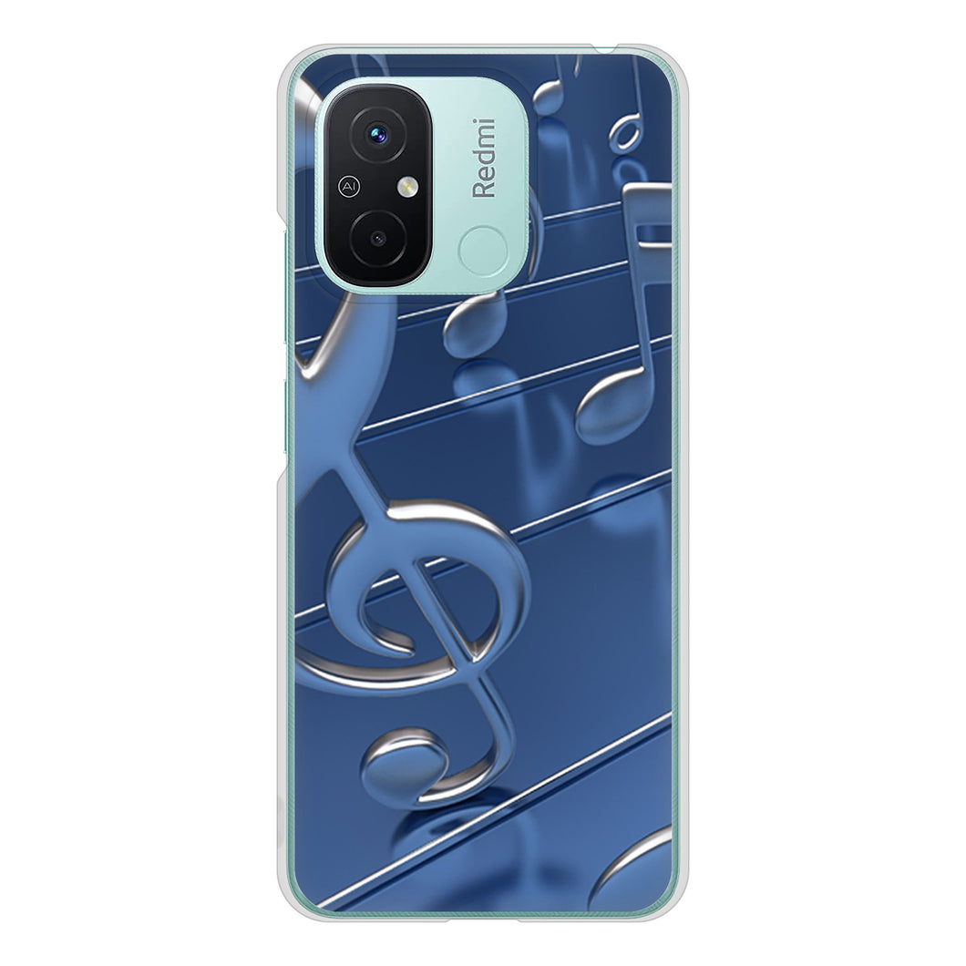 Xiaomi Redmi 12C 高画質仕上げ 背面印刷 ハードケース音符