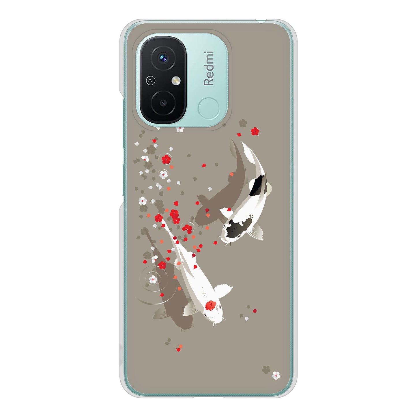 Xiaomi Redmi 12C 高画質仕上げ 背面印刷 ハードケース 【367 よりそう鯉】