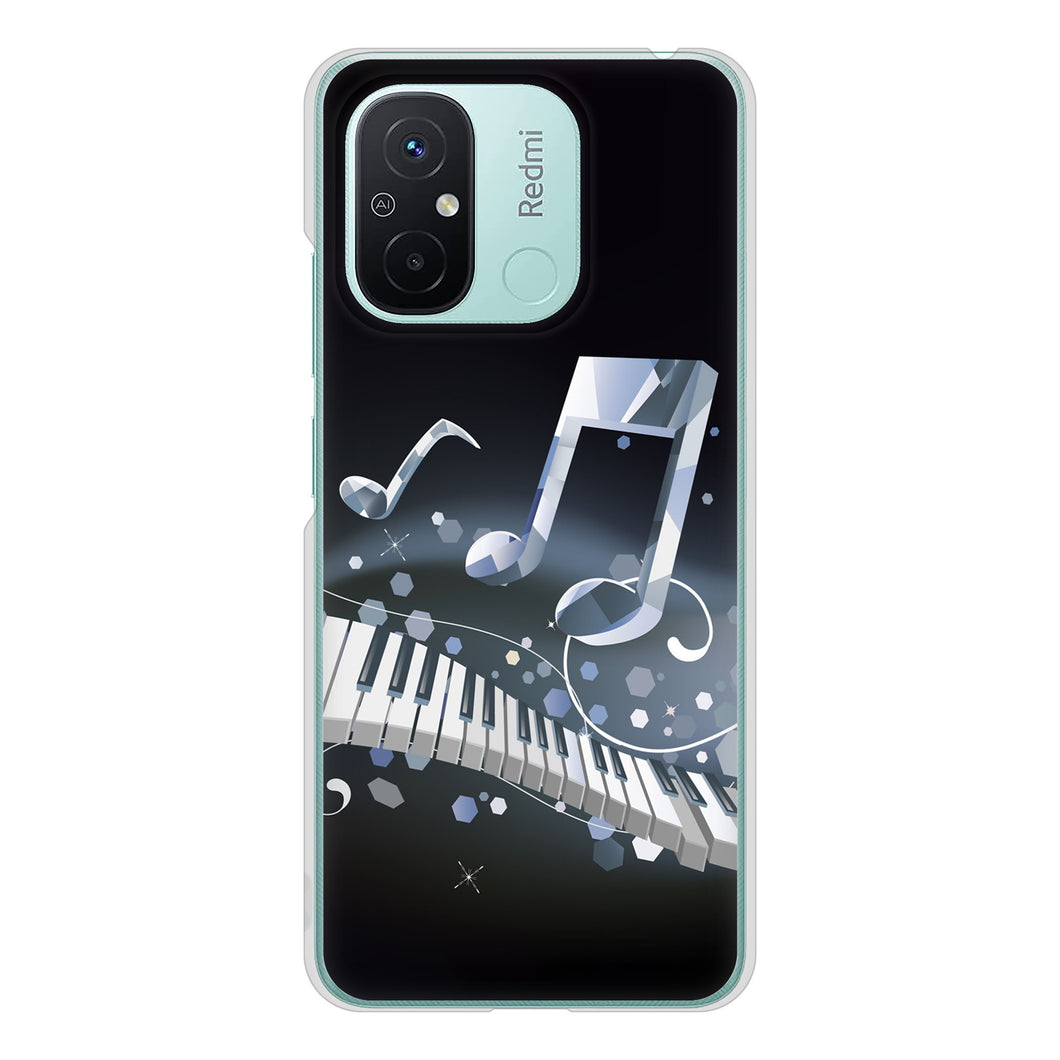 Xiaomi Redmi 12C 高画質仕上げ 背面印刷 ハードケース音符