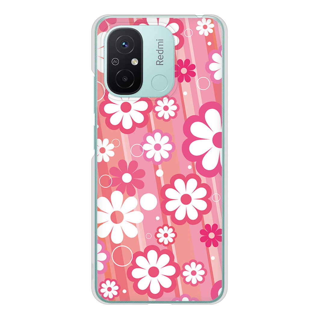 Xiaomi Redmi 12C 高画質仕上げ 背面印刷 ハードケース 【751 マーガレット(ピンク系)】