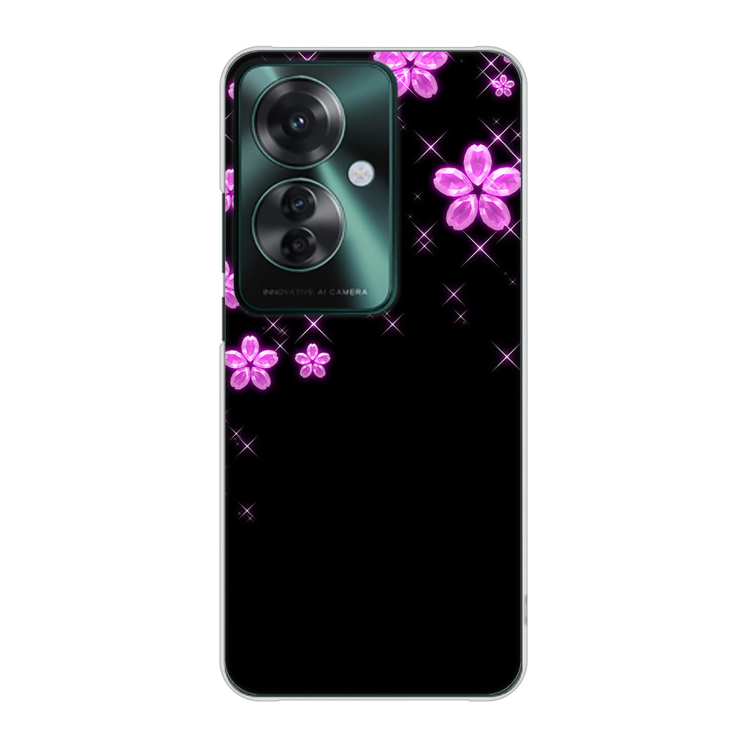 OPPO Reno11 A 高画質仕上げ 背面印刷 ハードケース 【019 桜クリスタル】