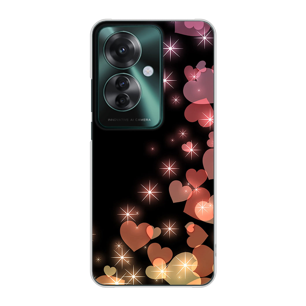 OPPO Reno11 A 高画質仕上げ 背面印刷 ハードケースきらめきハート