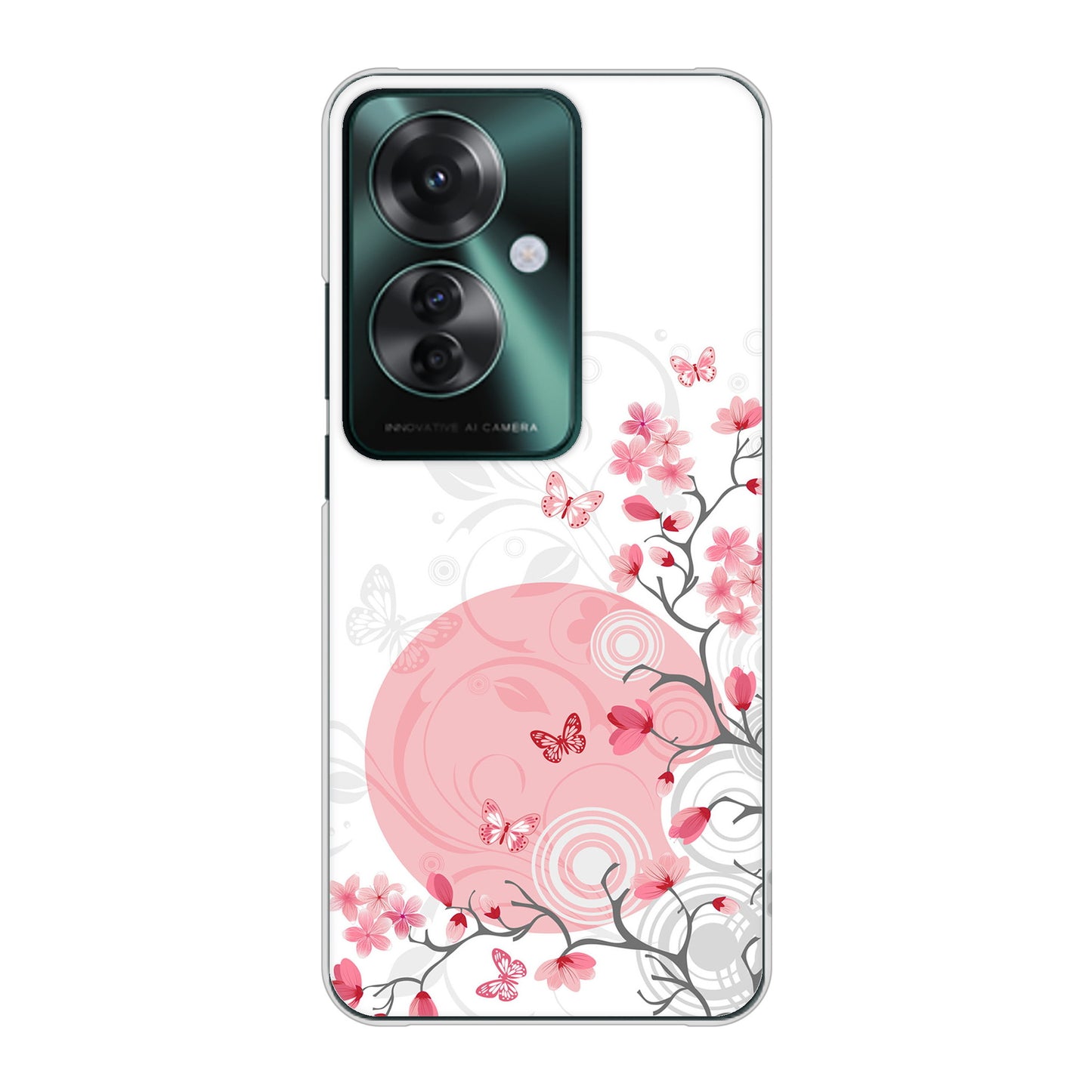 OPPO Reno11 A 高画質仕上げ 背面印刷 ハードケースバタフライ