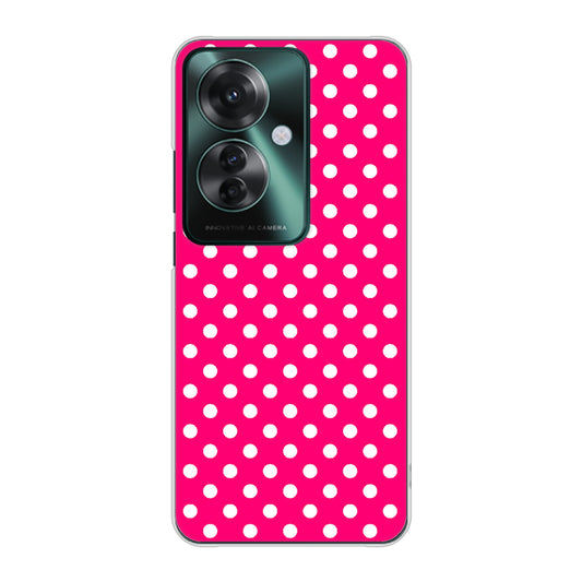 OPPO Reno11 A 高画質仕上げ 背面印刷 ハードケースシンプル柄(水玉)