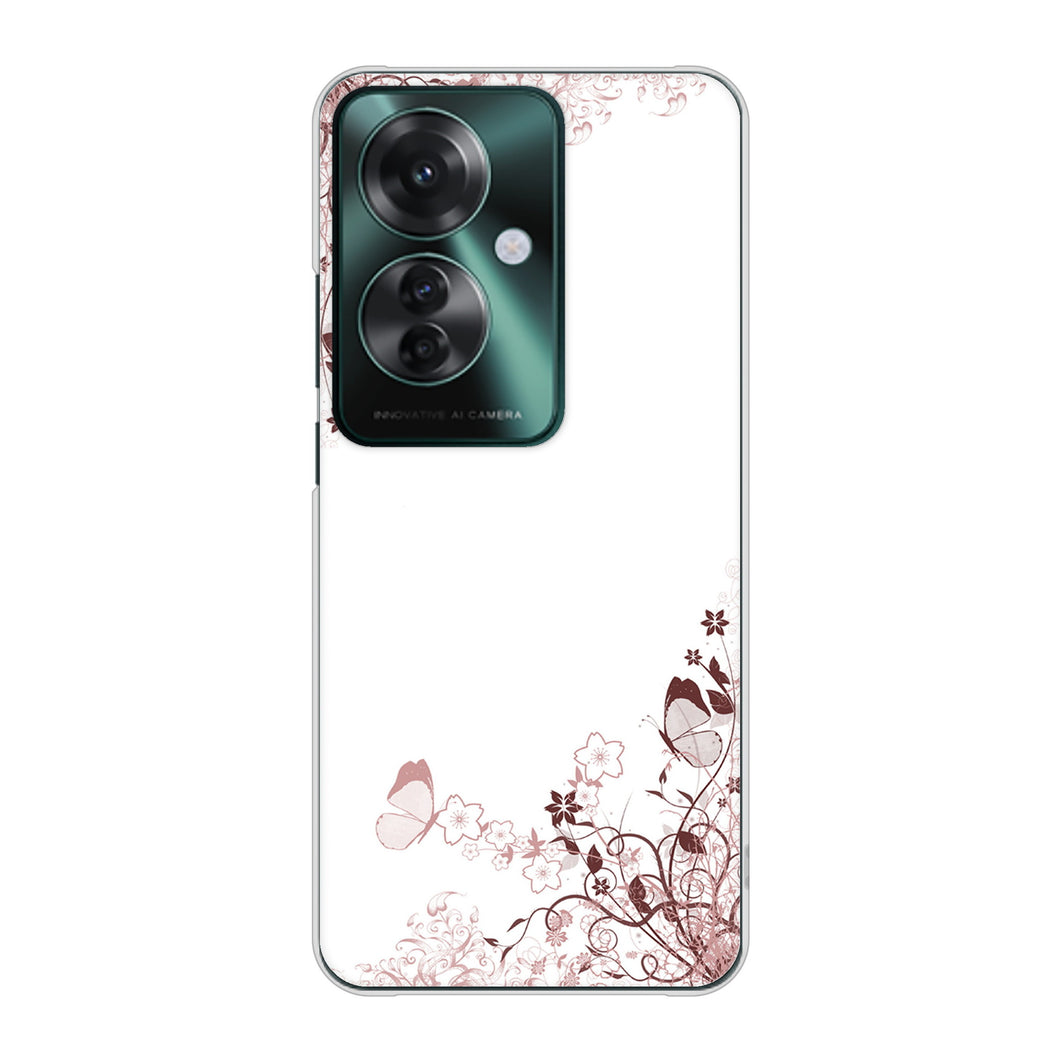 OPPO Reno11 A 高画質仕上げ 背面印刷 ハードケースバタフライ