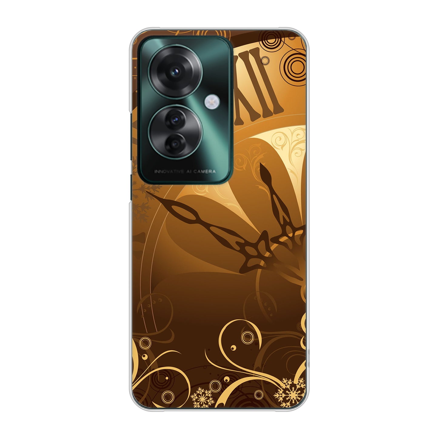 OPPO Reno11 A 高画質仕上げ 背面印刷 ハードケース 【185 時を刻む針】