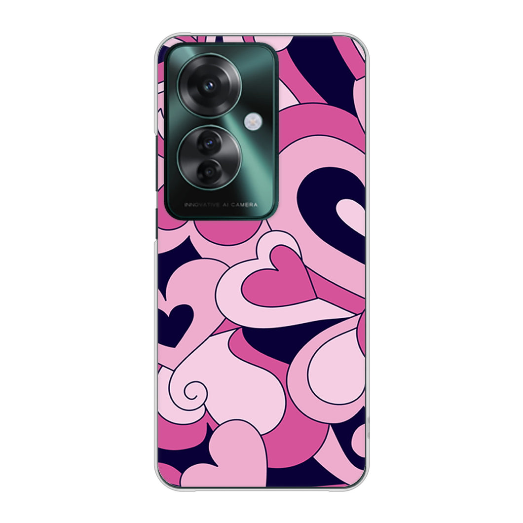 OPPO Reno11 A 高画質仕上げ 背面印刷 ハードケースプリティハート