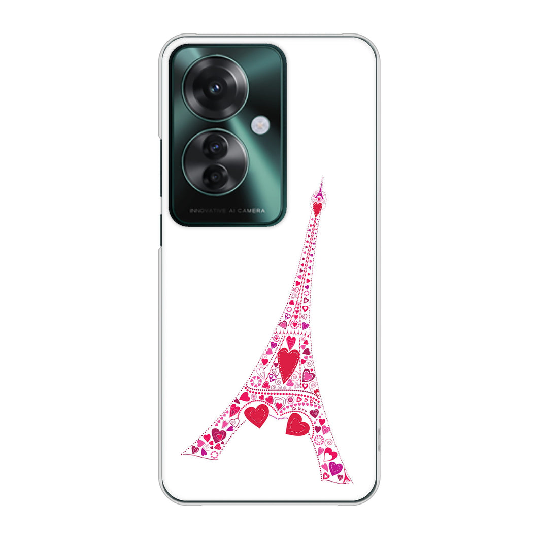 OPPO Reno11 A 高画質仕上げ 背面印刷 ハードケースLOVE フランス