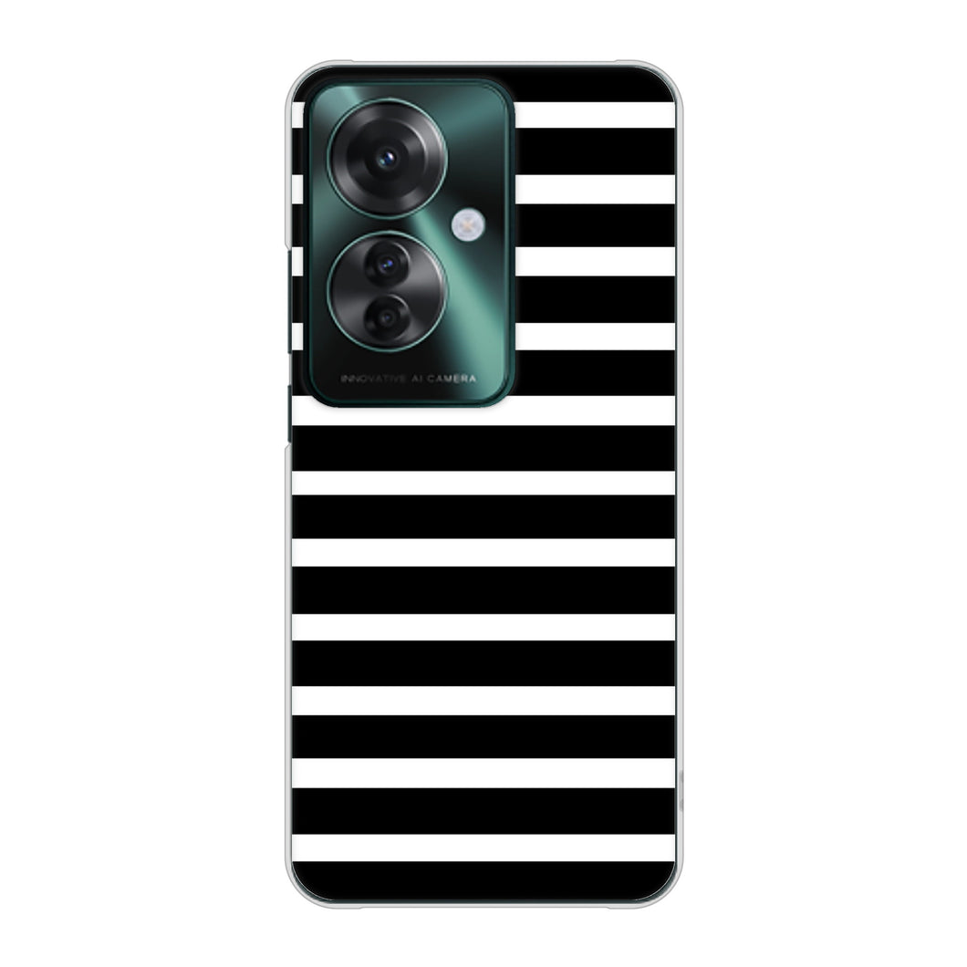 OPPO Reno11 A 高画質仕上げ 背面印刷 ハードケースシンプルボーダー