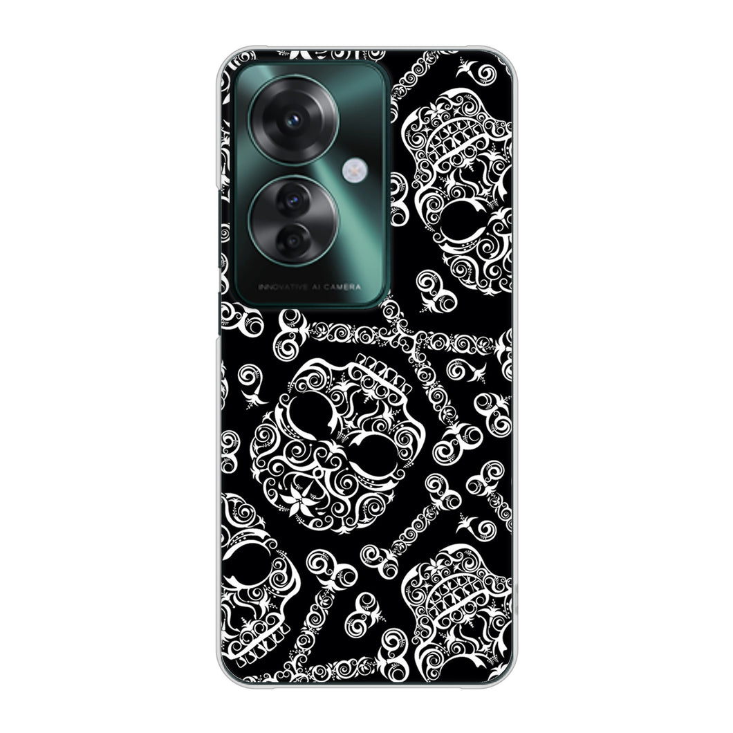 OPPO Reno11 A 高画質仕上げ 背面印刷 ハードケース 【363 ドクロの刺青】