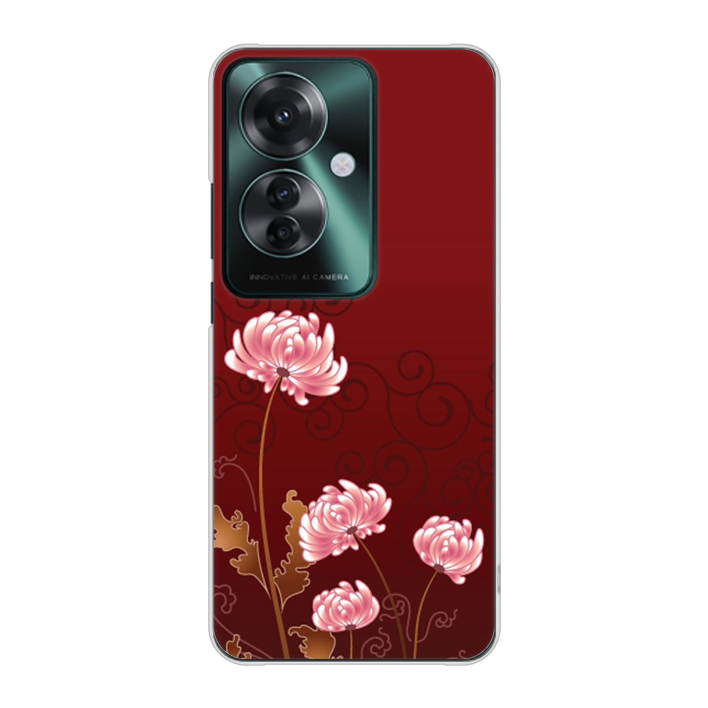 OPPO Reno11 A 高画質仕上げ 背面印刷 ハードケース 【375 優美な菊】