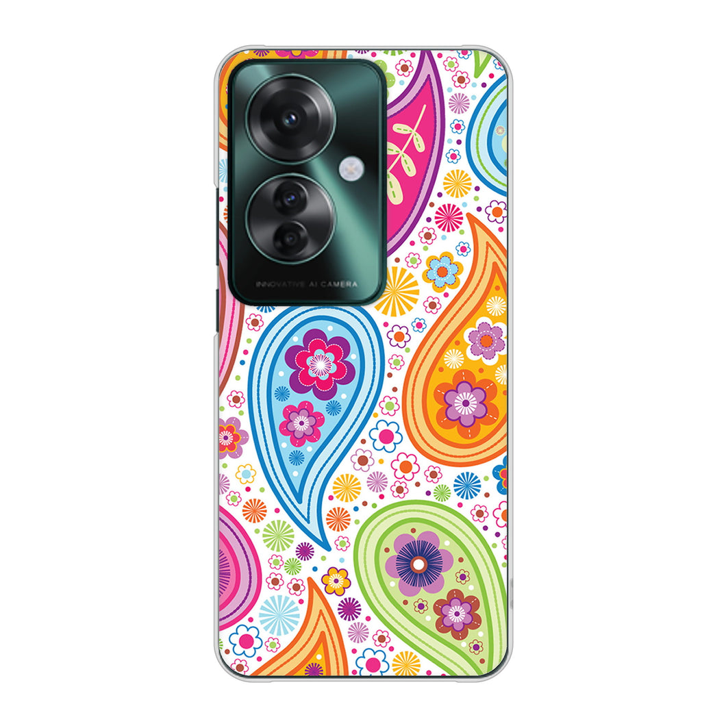 OPPO Reno11 A 高画質仕上げ 背面印刷 ハードケースペイズリー