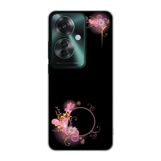 OPPO Reno11 A 高画質仕上げ 背面印刷 ハードケース 【437 華のフレーム】