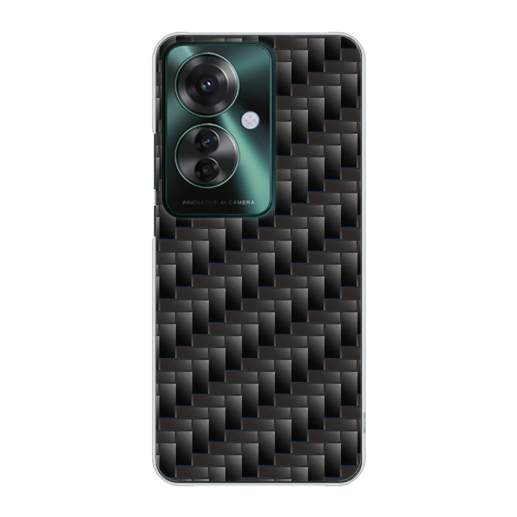 OPPO Reno11 A 高画質仕上げ 背面印刷 ハードケース 【461 カーボン】