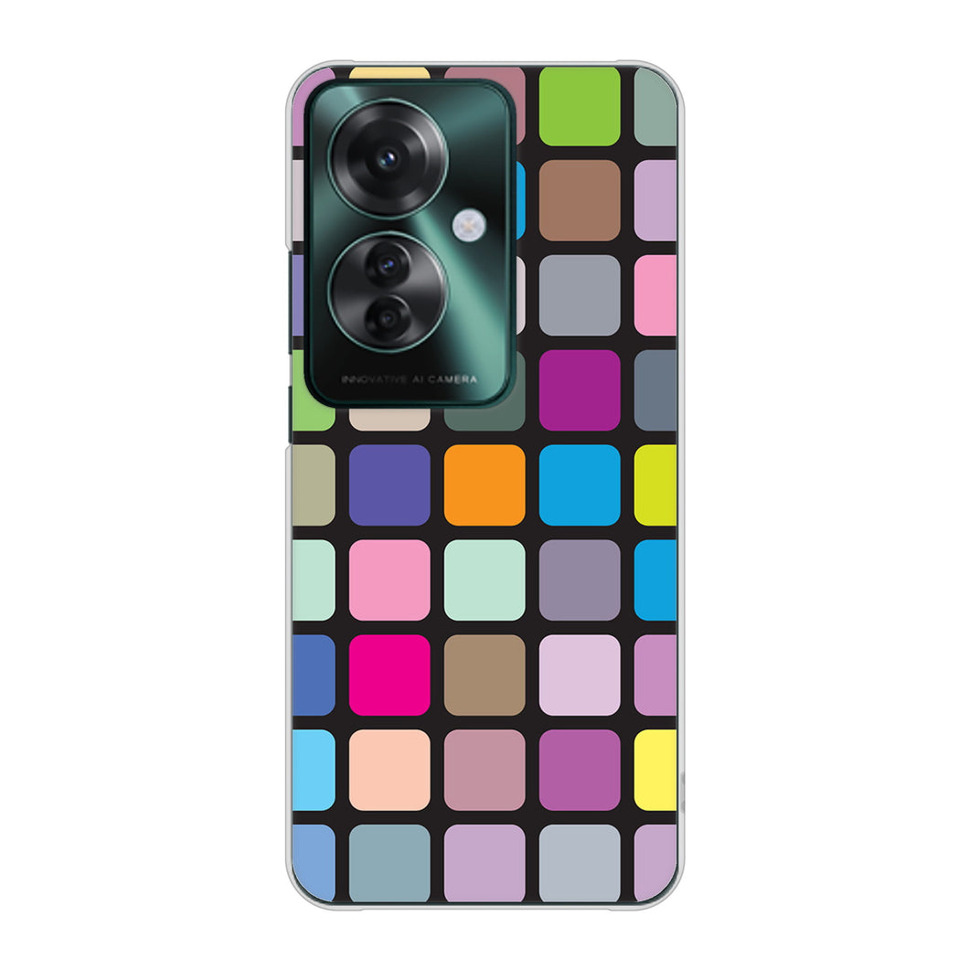 OPPO Reno11 A 高画質仕上げ 背面印刷 ハードケース 【509 カラースクエア】